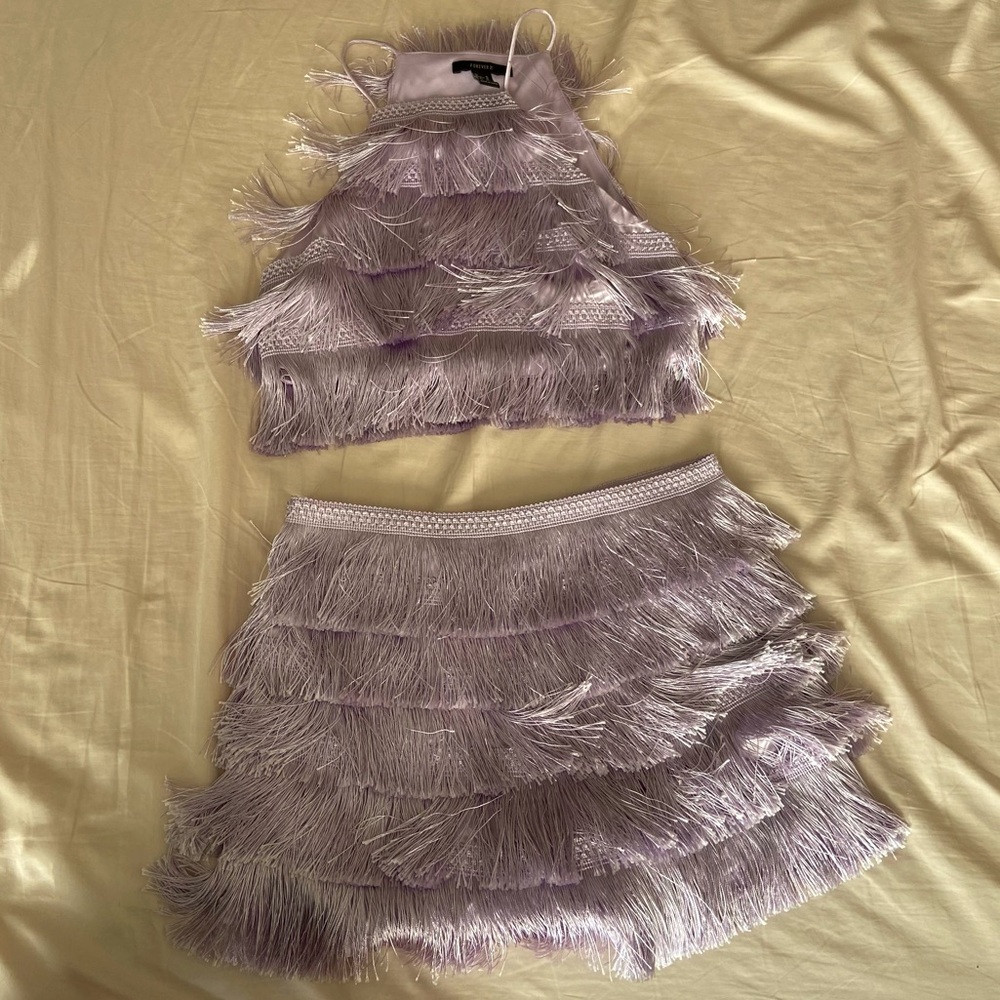 Lavender Fringe Set